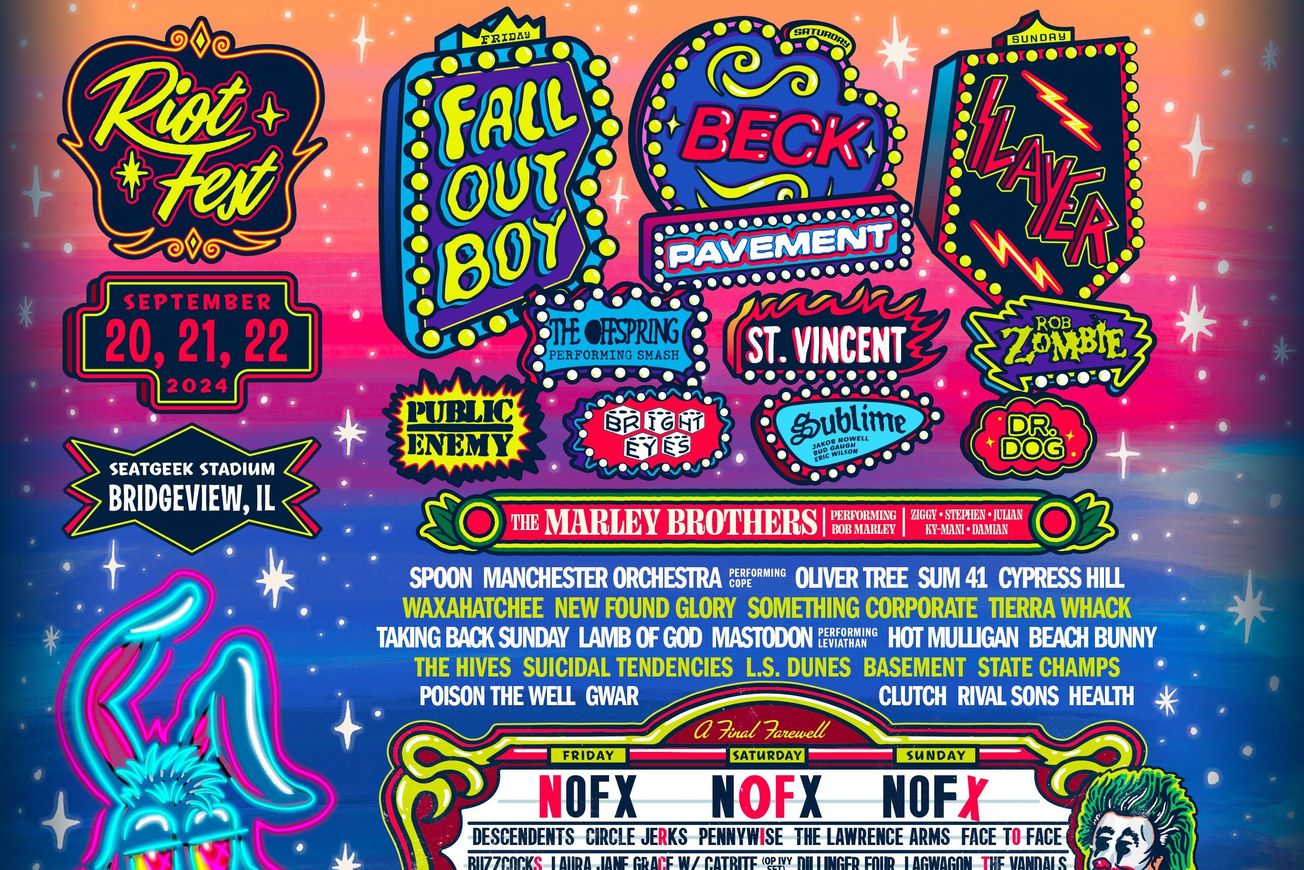 Riot Fest Reveals Lineup, Fall Out Boy, Beck, Pavement, and Slayer Headlining