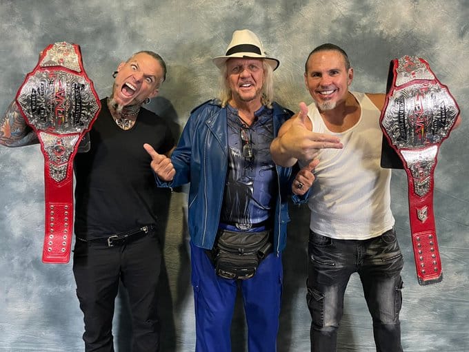The Hardy Boyz Reunited With OG Manager Michael Hayes At The Gathering in Charlotte